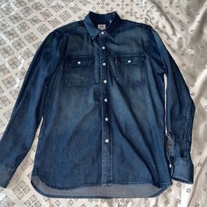 Mens Levis Long Sleeve Button Down Shirt